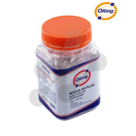 ONTECH - Orıng Mpc6u3 Cat6 Plug U/utp Rj45 Altın Uç Konnektör 100 Lü Paket