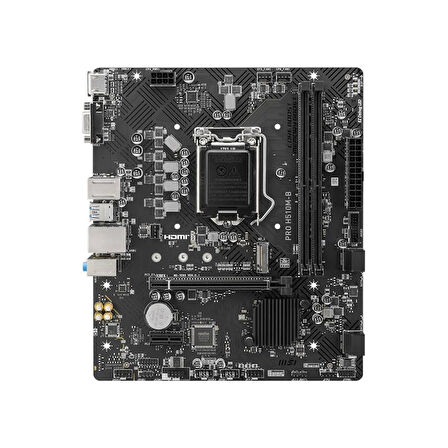 ONTECH - Msı Pro H510m-b Ddr4 2933mhz 1xhdmı 1xvga 1xm.2 Usb 3.2 Matx 1200p (sadece 10.nesil İşlemci Uyumlu-h470 Chıpset)