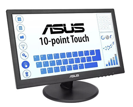 ONTECH - 15.6 Asus Vt168hr 5ms 60mhz 1xvga 1xhdmı Wxga 1366x768 Flıcker-free Düşük Mavi Işık Dokunmatik Ekran Vesa Siyah