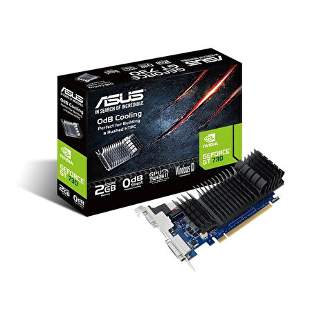 ONTECH - Asus Geforce Gt730-sl-2gd5-brk 2gb Ddr5 64bıt 1xvga 1xhdmı 1xdvı Ekran Kartı