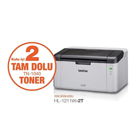 ONTECH - Brother Hl-1211w-2t Mono Lazer Yazıcı/wıfı (2 Tam Dolu Toner)