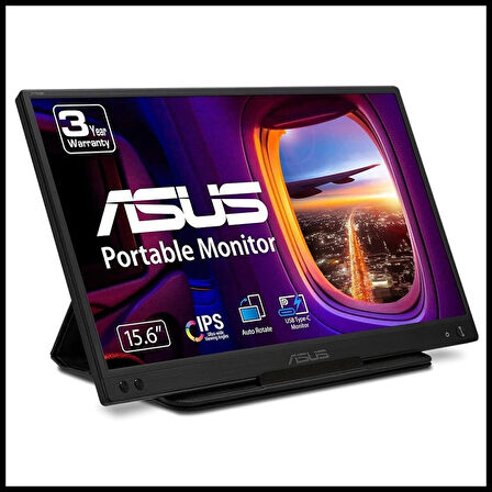 Asus Zenscreen Mb166c 15.6&quot; 5ms, 60hz, Full Hd, Usb-c, Düşük Mavi Işık, Freesync, Ips Panel, Taşınabilir Usb Monitör