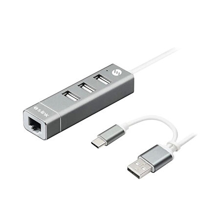 ONTECH - S-lınk Swapp Sw-u222 10/100mbps Type-c Usb 2.0 Usb Ethernet Adaptör