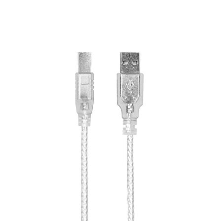 Oem Usb250, Şeffaf, Usb Yazıcı Kablosu, 5 Metre