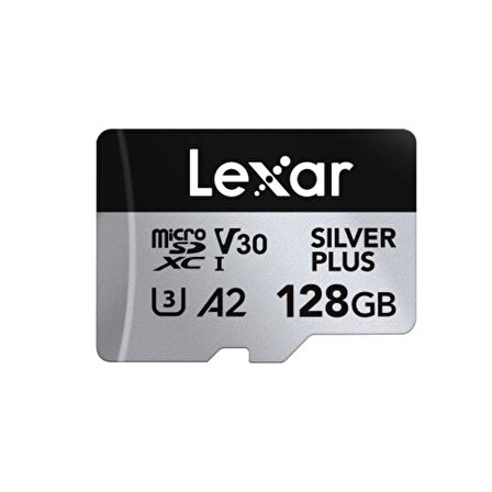 ONTECH - 128gb Lexar Lmssıpl128g-bnang Hıgh-performance Sılver Plus Mıcrosdxc Uhs-ı Up To 205mb/s Read 150mb/s Wrıte C10 A2 V30