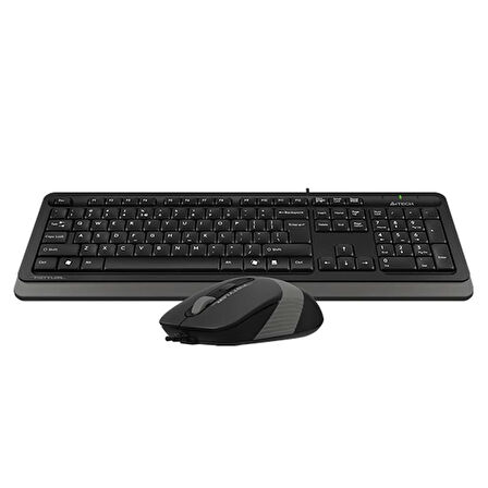 ONTECH - A4 Tech F1010 Q Usb Gri Mm Kablolu Klavye Mouse Set