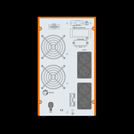 Makelsan Powerpack Se 3 Kva Online Ups(6x9a Akü)