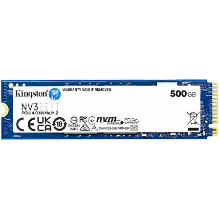 ONTECH - 500 Gb Kıngston Nv3 M.2 Nvme Pcıe Gen4 5000/3000mbs Snv3s/500g