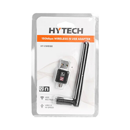 Hytech Hy-xw8188, 150mbp, 2.4ghz, 2dbi Harici Anten, Usb2.0, Wıreless Ethernet