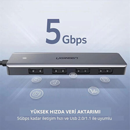 ONTECH - Ugreen 4-port Usb3.0 Hub Wıth Usb-c Power Supply 50985