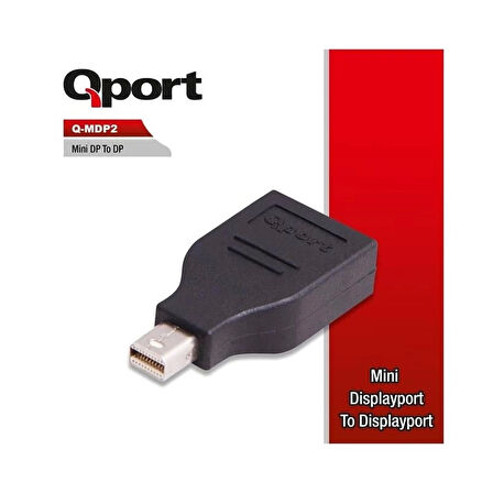 ONTECH - Qport Q-mdp2 Mini Display Port Erkek - Display Port Dişi Çevirici