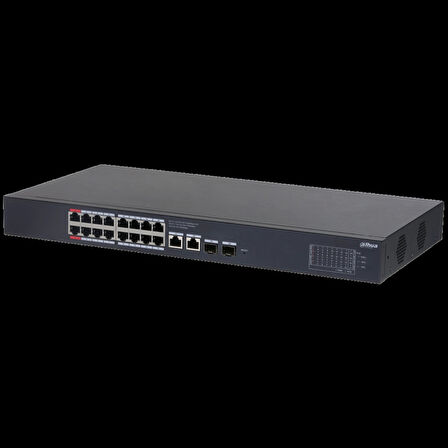 Dahua Cs4220-16gt-240, 16port, Gigabit, 16 Port Poe, 240w, +2 Port Gigabit Uplink, +2 Port Sfp Gigabit Combo, Cloud Yönetilebilir, Switch