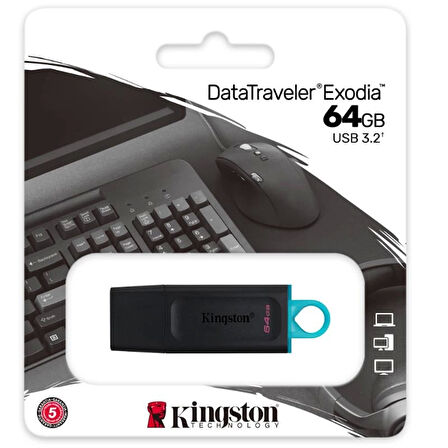 ONTECH - 64 Gb Kıngston Usb Bellek 3.2 Dt Exodıa Gen1 Dtx/64gb