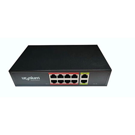 ONTECH - Uranıum Poe-g8002-96w 8 Port Gıgabıt + 2 Port Gıgabıt Rj45 Uplınk Poe Swıtch (realtek Chıpset)