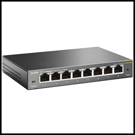 Tp-lınk Tl-sg108e, 8 Port, Gigabit, Metal Kasa, Easy Smart, Yönetilebilir, Masaüstü Switch