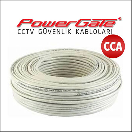 Powergate Cell 90mt, 2+1 (2x0,22+0,25) Cca,  Cctv Güvenlik Kablosu