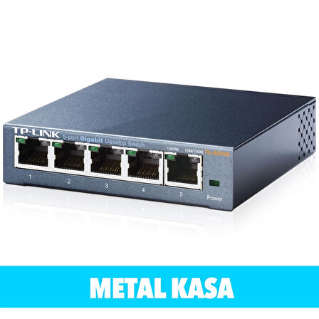 Tp-lınk Tl-sg105, 5 Port, Gigabit, Metal Kasa, Yönetilemez, Masaüstü Switch