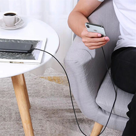 ONTECH - Aukey Cb-bal7-bk Naylon Örgülü Usb-a Lıghtnıng Kablosu 0.9mt