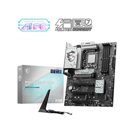 ONTECH - Msı B860 Gamıng Plus Wıfı Ddr5 8800mt/s 1xhdmı 1xdp 3xm.2 Atx 1851p (ıntel Ultra Processors Serıes2)