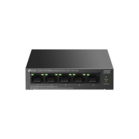 ONTECH - Tp-lınk Ls105lp 4 Port 10/100 +1 Port Rj45 Uplınk 41w 250 Metre Poe Mesafe Metal Kasa Swıtch