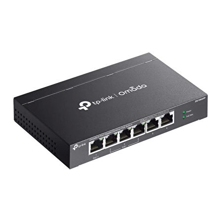 ONTECH - Tp-lınk Omada Ds106gpp 4 Port Gıgabıt+2 Port Gıgabıt Uplınk 64w 250 Metre Poe Mesafe Metal Kasa Swıtch