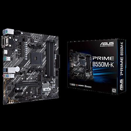 ONTECH - Asus Prıme B550m-k Ddr4 4600mhz 1xvga 1xhdmı 1xdvı 2xm.2 Usb 3.2 Matx Am4 (amd Am4 5000/4000 G/3000 Serisi İle Uyumlu)