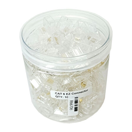 Powergate Pg-j02, Rj45, Yeni Nesil Utp Jac,  Cat6, (100lü Kutu)