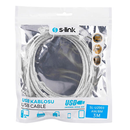 S-lınk Sl-u2003 Usb Yazıcı Kablosu 3 Metre