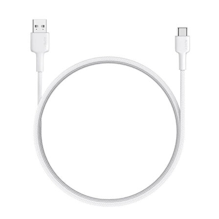 ONTECH - Aukey Cb-cd30-wh Naylon Örgülü Usb-a Type-c Şarj Kablosu 0.9mt