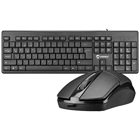 ONTECH - Everest Km-515 Siyah Usb Combo Q Standart Klavye Mouse Set