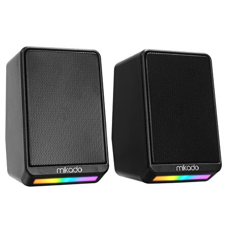 Mıkado Md-178, 6w, 1+1, Masaüstü, Rgb Aydınlatma, Usb, Siyah Kasa, Speaker