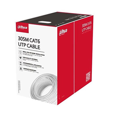 ONTECH - Dahua Dh-pfm920ı-6un-c Utp Cat6 305 Metre %100 Bakır Gri Renk Bakır Kablo