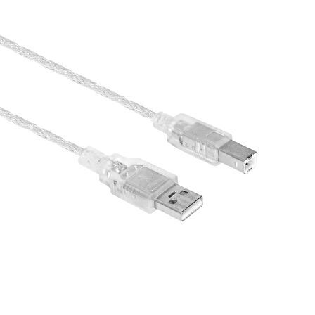 Oem Usb250, Şeffaf, Usb Yazıcı Kablosu, 5 Metre