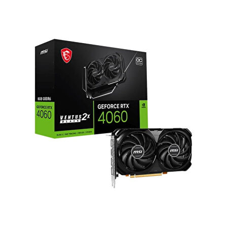 ONTECH - Msı Geforce Rtx4060 Ventus 2x Black 8g Oc 8gb Gddr6 128bıt 1xhdmı 3xdp Ekran Kartı