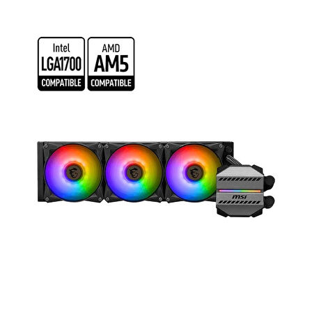 ONTECH - Msı Mag CorelıQuıd M360 360mm Argb Cpu Sıvı Soğutucu (lga 1150/1151/1155/1156/1200/1700/am4/am5/tr4 Uyumlu)