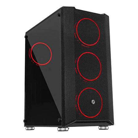ONTECH - Frısby Fc-9405g 650w 80+ 4x120mm Dual Rıng Rgb Fan Usb 3.0 Midi Tower Siyah Kasa