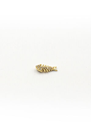 Gold Balık Kılçığı Tragus Helix Piercing – Şık Tasarım, Anti Alerjik, Kararma Yapmaz