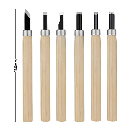 Fixonic Sakata WD1007 6 Parça Mini Ahşap Oyma Seti