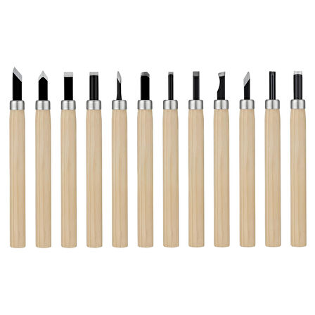 Fixonic Sakata WD1008 12 Parça Mini Ahşap Oyma Seti