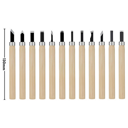 Fixonic Sakata WD1008 12 Parça Mini Ahşap Oyma Seti