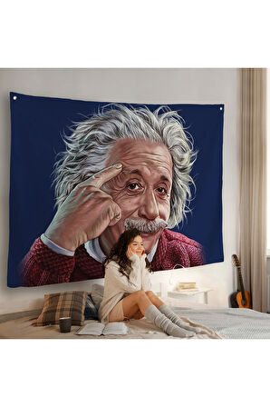 Albert Einstein Duvar Örtüsü-7252
