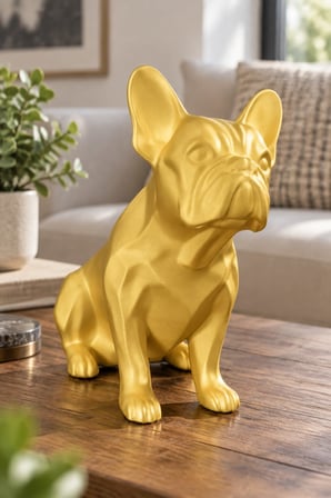 Fransız Bulldog Figürlü Dekoratif Biblo - 19cm