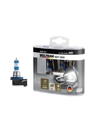 H11 Ampül NV +%150 Fazla Işık ve %20 Beyaz Işık 12V 55W - WOLFRAM 29311 NV 