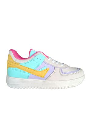 Sneaker Kadın Spor Ayakkabı BEJ - PEMBE