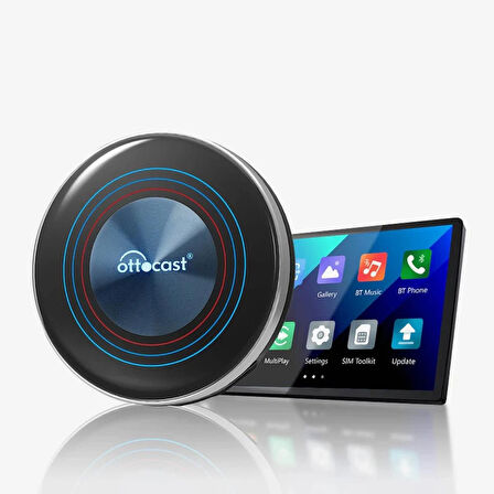 Ottocast OttoAibox i3 BMW, Android 13, Kablosuz/Wireless CarPlay Üzerinden SM6125 Android Box, Wi-Fi Hotspot, SIM Kart, Google Play Store, Netflix, Youtube Destekli (IMEI Kayıtlı)