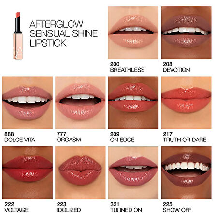 NARS Afterglow Sensual Shine Lipstick Turned On- Ruj 