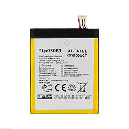 Alcatel One Touch Pop S7 Pil Batarya TLp030B1 ve Tamir seti