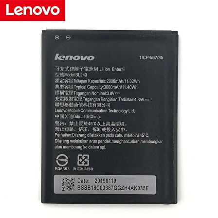 Lenovo K3 Note/K50/A7000 Pil Batarya  BL243