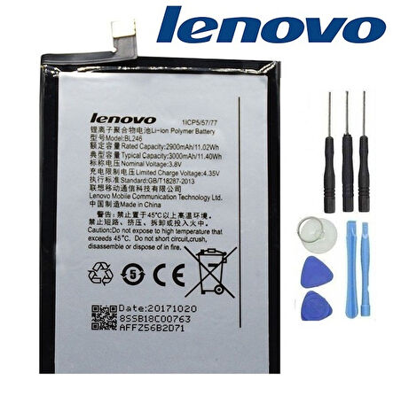 Lenovo Vibe Max Z90 Pil Batarya BL246 ve Tamir Seti
