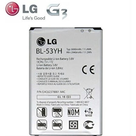 Lg G3 Batarya Pil BL-53YH Servis